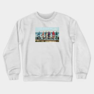 1925 Rainbow Fleet of Sailboats, Nantucket Crewneck Sweatshirt